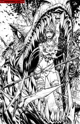 Stephen Platt - Covers / Pinups Issue Rogue the Savage Land # 2 Page Cover