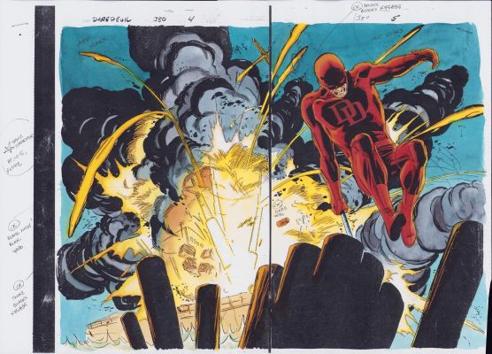 Christie Scheele, Lee Weeks, Robert Campanella | Daredevil #380 P.4 - Daredevil Dps Color Guide - 1998 Issue 380 Page 4 | Anthony’s Comic Book Art