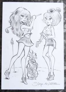 De Lazare, Dragan - Dessin original Ã  la mine de plomb - Natacha et Rubine | Catawiki