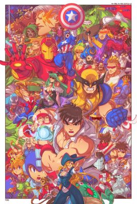 Edwin Huang | Marvel Vs. Capcom 2 Pin-Up | Comic Art House
