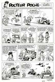 Marc Wasterlain | Docteur Poche, planche originale Ã  l’encre de chine.… | Septimus