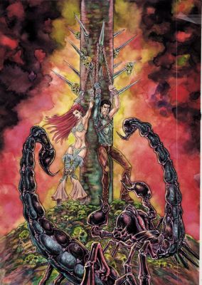 Published Cover Red Sonja + Ash From Evil Dead - Signed | Anthony’s Comic Book Art