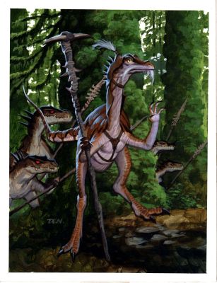 Den Beauvais | Gorcoo - Guardians Published Collectible Fantasy Card Painting (1990S) | Romitaman
