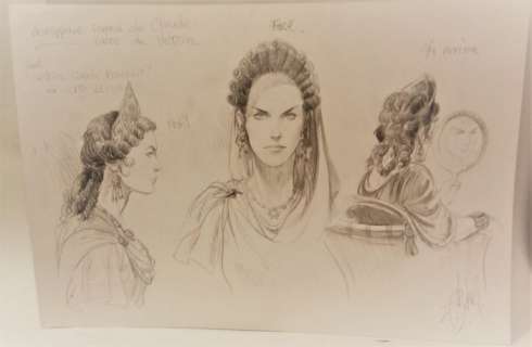 Delaby, Philippe - Originele studies in potlood van Agrippine - Murena (ca. 2000) | Catawiki