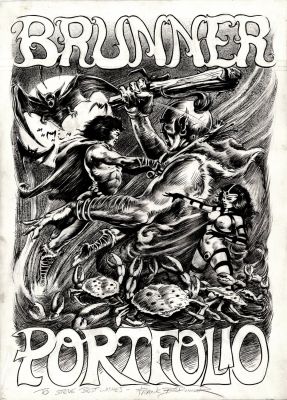 Frank Brunner | Infinity Four Fanzine Portfolio Large Art Published Frontispiece (1972) | Romitaman