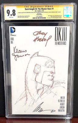 DK III – Batman [The Master Race, Book One] CGC 9.8, signed by Frank Miller, Klaus Janson, Andy Kubert & Brian Azzarello | Krazy Art Gallery
