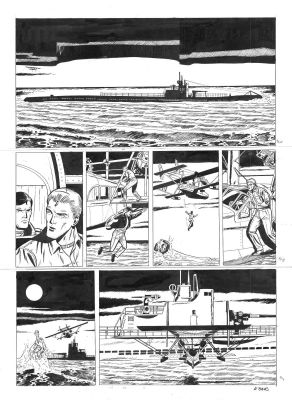 Le Bras Andrã© | Planche originale 44 BUCK DANNY (classic) tome 12 - Atomic City - | Galerie Napoléon