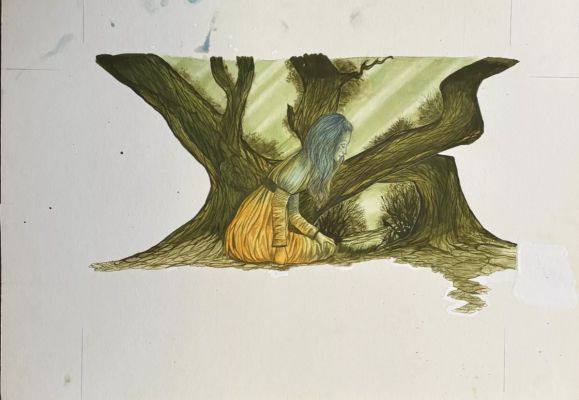 Lot 102 - Snow White Original Vintage 1970’s Book Artwork & COA & Copy of Page Free Post In UK | misc / divers