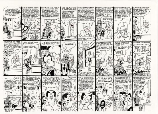 Fred Hembeck | Hembeck, Fred - Marvel Age Sunday - Fred Interviews Spider-Man Robocop & Brother Voodoo 1990 | Cool Lines Art
