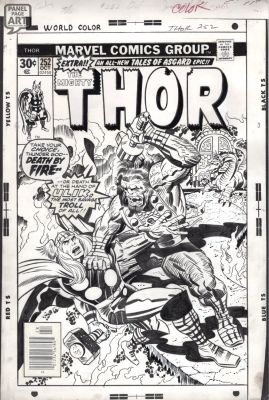 Jack Kirby | Thor 252 Cover | Panel Page Art