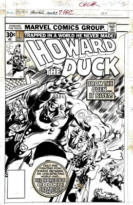 Gene Colan, Tom Palmer - Howard the Duck #7 Cover (Howard, Beverly, Cookie Monster!) 1976