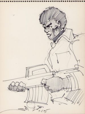 Walt Simonson | Asa (Manhunter Series) Pencil + Ink Art Commission - 1975 Signed W/Coa From Nycc | Anthony’s Comic Book Art