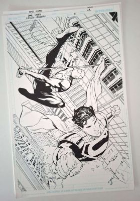Daniel Sampere | Superman / Spider-man # P.02 (Original traditional) | Black Diamond