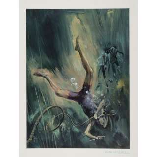 Follet René (1931 - 2020) | Les enquêtes d’Edmund Bell, Le diable au cou, couverture du Spirou n°2536 (1986) | Tajan