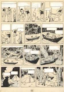 HERGÉ (1907-1983) - Lot 43 - Tintin - L‘Oreille cassée Encre de Chine sur papier...
