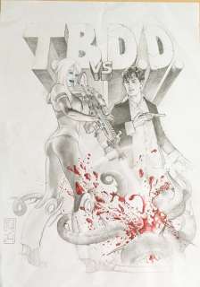 Dylan Dog - Patrizio Evangelisti - original sketch "Termite Bianca Vs Dyd" - Page séparée - (2013) | Catawiki