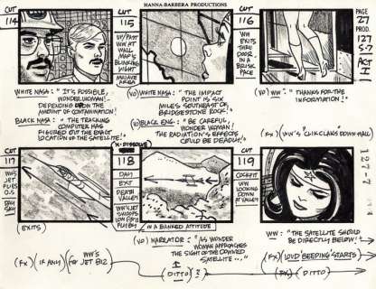Wonder Woman - Alex Toth - Super Friends designs for animation - Page volante - (1973/1973) | Catawiki