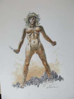 Hermann - Aquarelle originale - Les Tours de Bois-Maury - Concetta | Catawiki