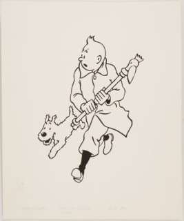 Hergé, Georges Remi Dit... | Studios Hergé, dessin de Tintin, inspiré d’une scène... | Stanley’s Auction