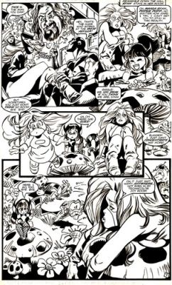 FEMFORCE 107 PG 7 ORIGINAL ART - SYNN IN LA LA LAND, SHE-CAT- GORBY/HEIKE ART | eBay US (Buy It Now)