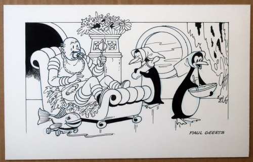 Suske en Wiske - "Walli de walvis" - Originele tekening | Catawiki