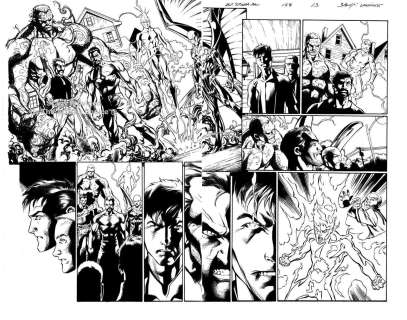 Mark Bagley, Andy Lanning | Ultimate Spiderman 158 P12-13 | ComicArtFans Classifieds