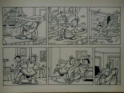 Suske en Wiske - Originele halve pagina (stroken 33 t/m 34) - Verraad op de Veluwe - Page volante - (2004) | Catawiki