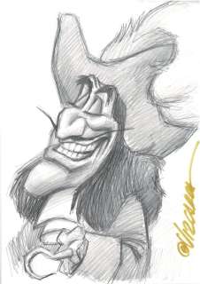 Captain Hook, Peter Pan - Original Pencil Drawing - Vizcarra Signed - EO | Catawiki
