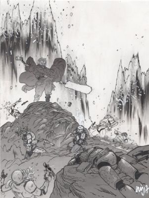 Daniel Warren Johnson | Star Wars Old Man Luke Skywalker By Daniel Warren Johnson 9X12 | ComicArtFans Classifieds