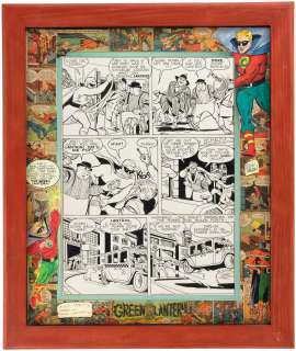 PAUL REINMAN GOLDEN AGE "GREEN LANTERN" COMIC PAGE ORIGINAL ART CUSTOM FRAMED DISPLAY. | Hake’s