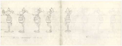 Studios Gaumont - Original Model Sheet - Décurion Superbus - Astérix et la surprise de César - (1985) | Catawiki