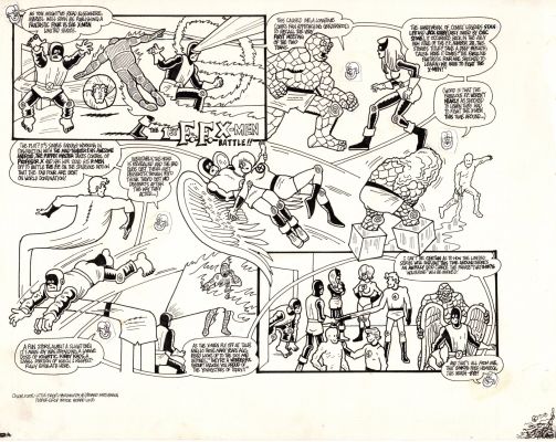 Fred Hembeck | Marvel Age Strip X-Men Vs Fantastic Four By Fred Hembeck | ComicArtFans Classifieds