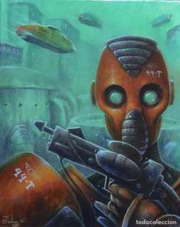 Ilustración Original. Ricardo Muñoz. Acrílico sobre lienzo. 40 x 50 cm