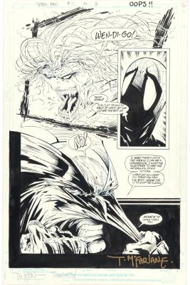 Todd McFarlane - For Sale Todd McFarlane Spider-Man #12 Page 5 Featuring Wolverine