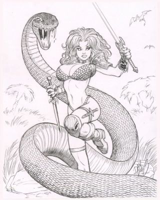 Dan Lawlis | Red Sonja in Art Adams Style By Dan Lawlis | ComicArtFans Classifieds