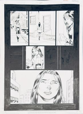 Ed Benes, Norm Rapmund | Justice League of America #27, Page 3 - Ed Benes And Norm Rapmund - Dr. Light Spotlight with Large Kimiyo Hoshi Portrait | ComicArtFans Classifieds