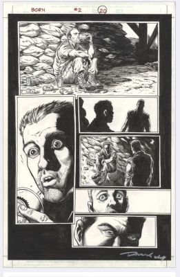 Darick Robertson, Garth Ennis | Darick Robertson - Born 2 Page 20 the Punisher | ComicArtFans Classifieds