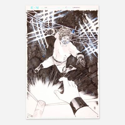 Lot 360 - Mike Henderson, WWE #1 Variant Cover Original Art (Boom! Studios, 2017) | Landry Pop Auctions