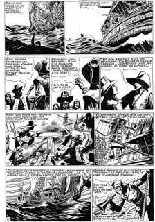 Cazanave Raymond (1893 - 1961) - CAZANAVE Raymond Â« Le Capitaine Fantôme Â». 3 planches Ã  l‘encre de&hel