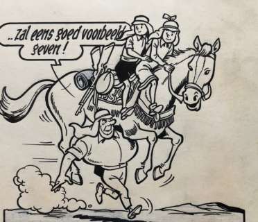 Suske en Wiske 50 - Originele pagina (p.46) Sjeik el Ro-Jenbiet - met luxe groot formaat hc  - (1963/2018) | Catawiki