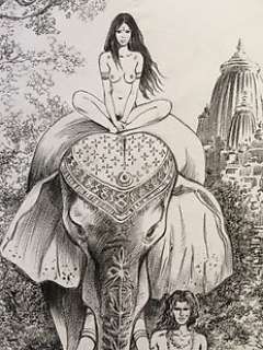  - India Dreams - Grand dessin au crayon pour portfolio Point-Image - (2012) 