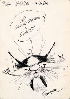 Franquin | Gaston, illustration Ã  l’encre de Chine et Ã  la … | Banque Dessinée
