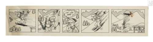 Dubois, Claude (1934... | Neige/Ski - Strip original humoristique en 5 cases... | Maison Good