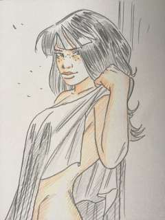 Jim - Dessin original en couleur  - Une nuit Ã  Rome - Marie | Catawiki