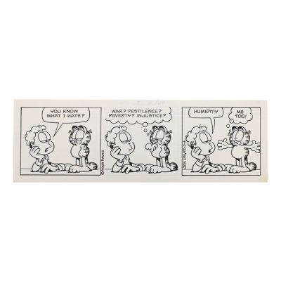 Lot #2285 : Jim Davis Hand-Drawn Comic Strip, 2003 / GARFIELD