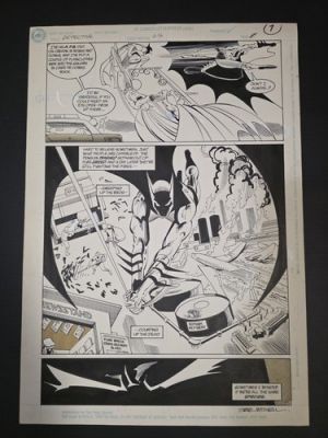 NORM BREYFOGLE Detective #616 Page 6 Original Comic Art Batman Signed by Inker