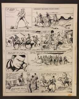 Bob Morane - Planche originale avec mise en couleurs originale au dos -  La vallée des Crotales  - (1964) | Catawiki