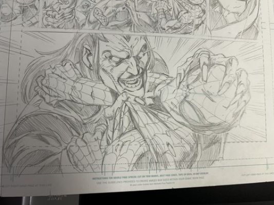 MARK BAGLEY ORIGINAL ART SINISTER WAR SPIDERMAN ISSUE 4 DOUBLE PAGE 10 & 11