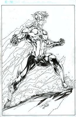 DC/Titans Rebirth Wally West Pinup by Brett Booth | Raremarq (Buy It Now)