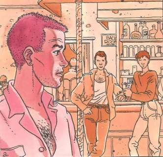 Arno - Dessin original Ã  l’aquarelle - Scène de Bar (1984) | Catawiki